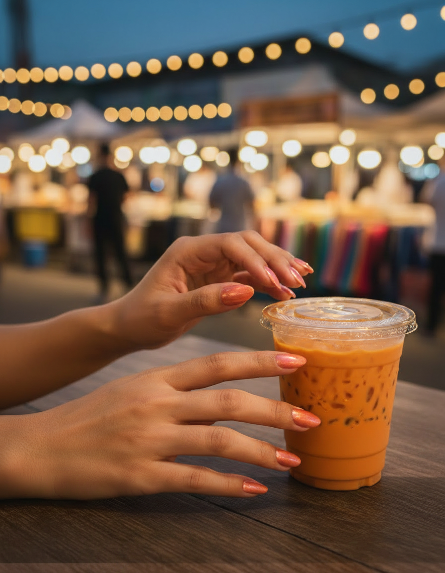 Night market nail experience