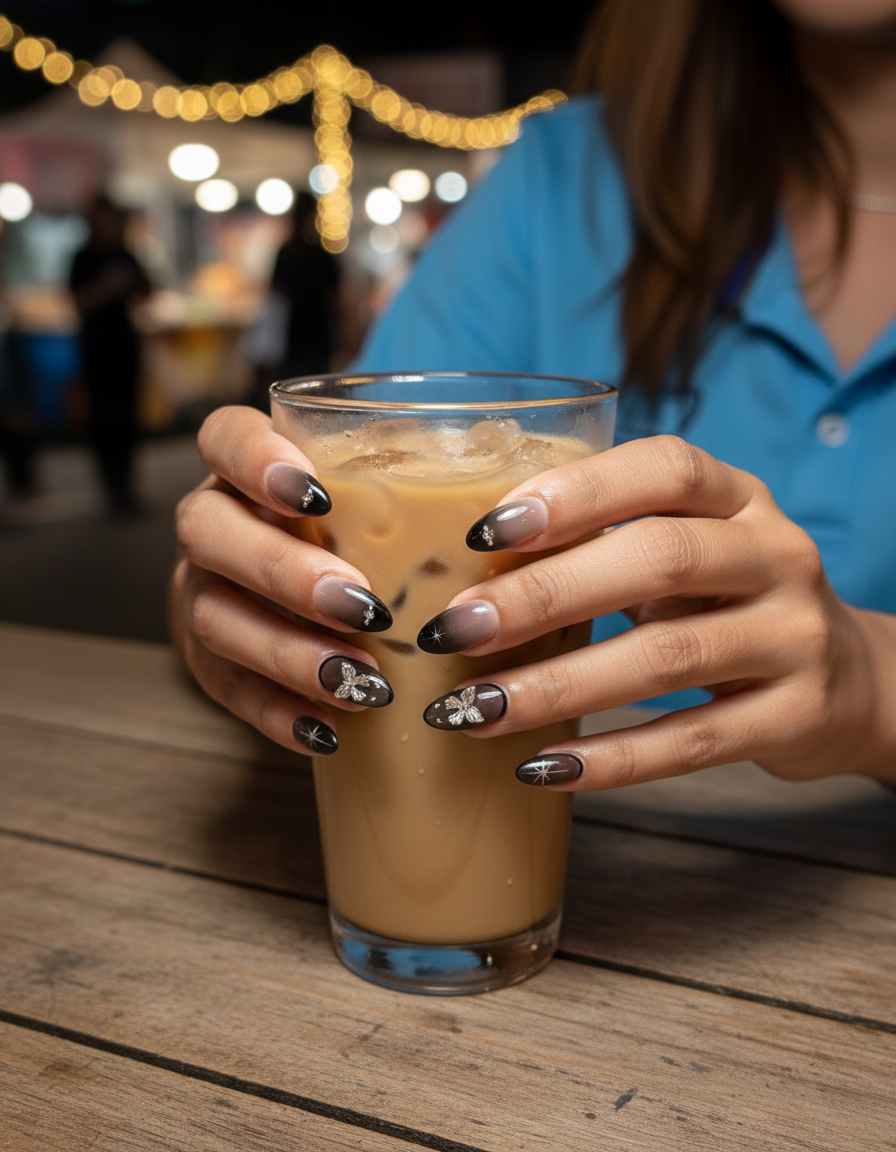 Short square nails for Bangkok heat