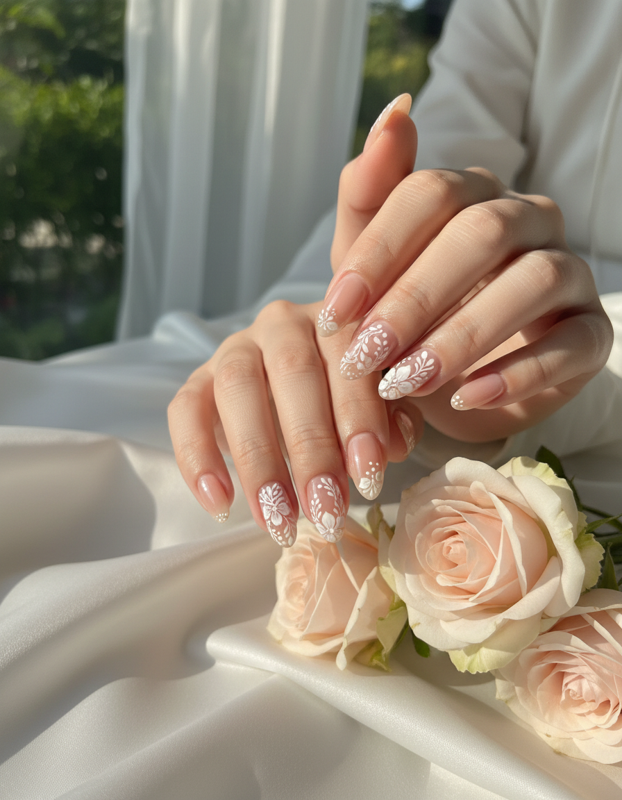 Wedding nail trial session